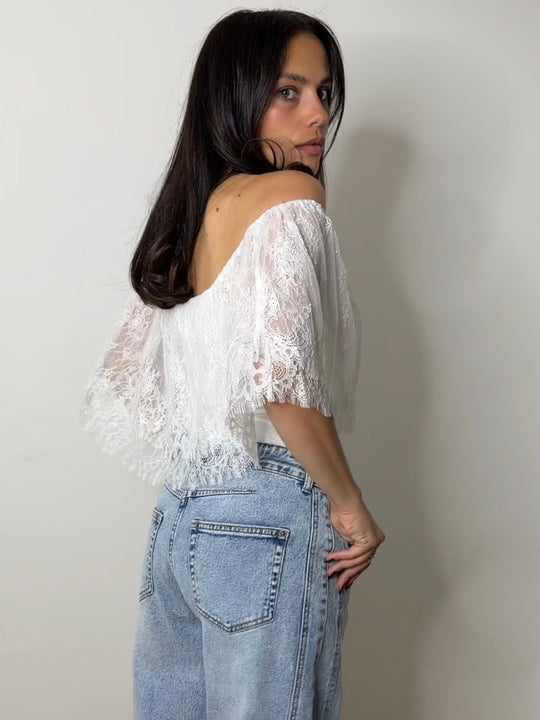 LACE BARDOT BODY WHITE