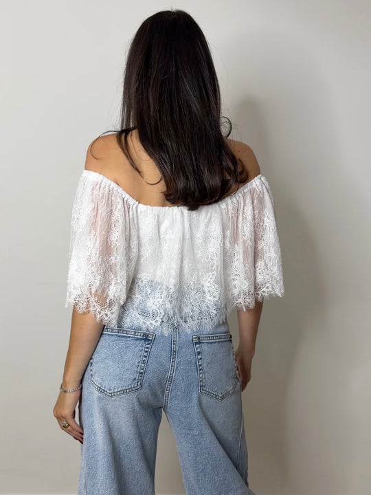 LACE BARDOT BODY WHITE