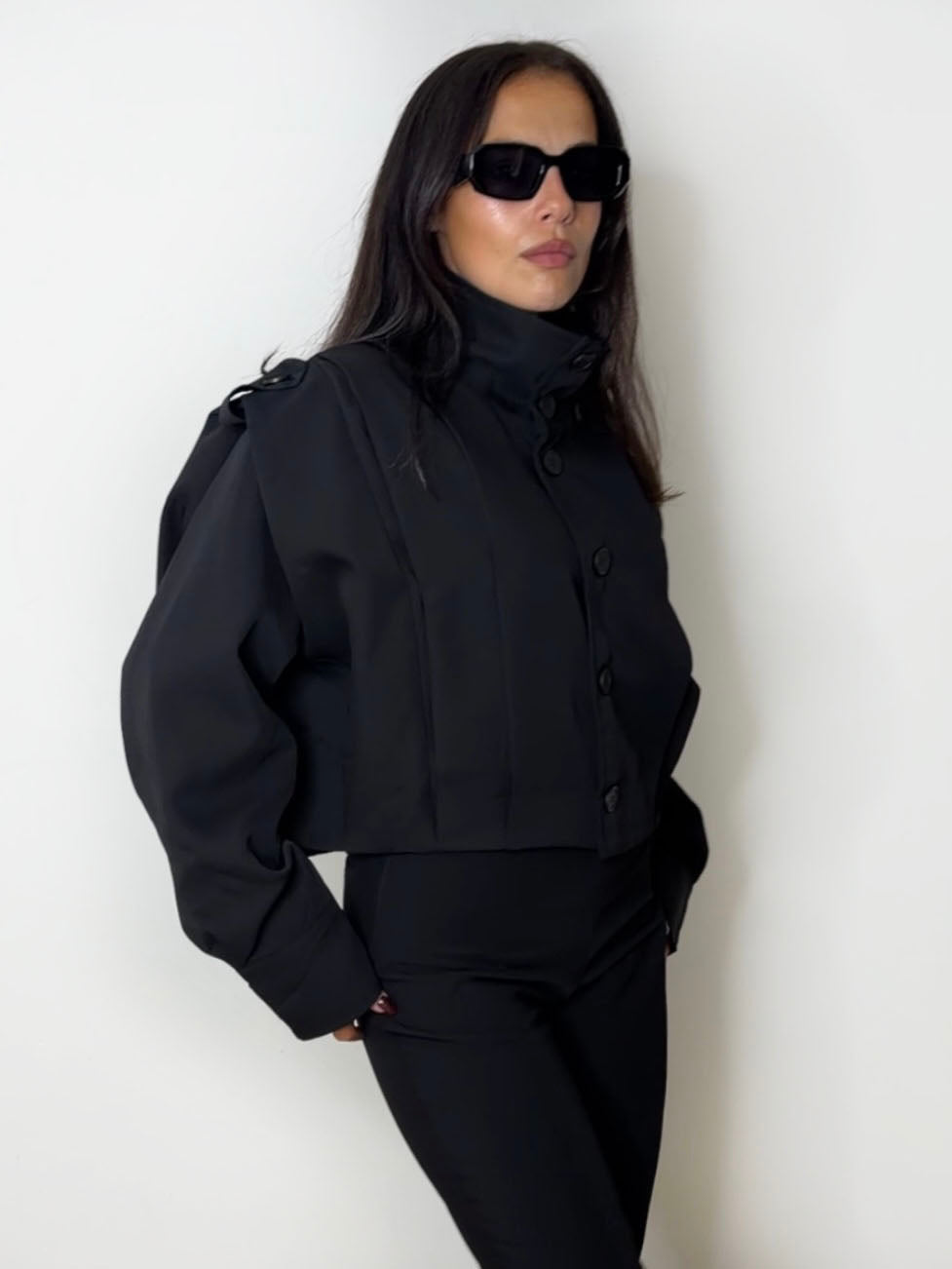 MIA FUNNEL JACKET BLACK