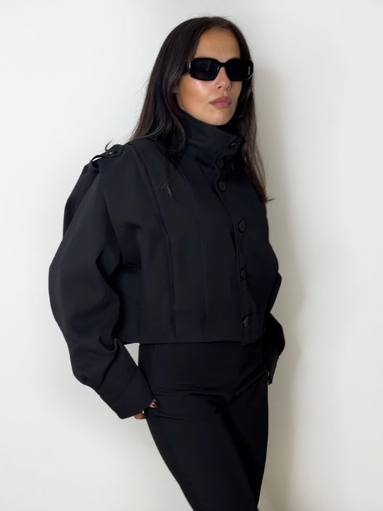 MIA FUNNEL JACKET BLACK
