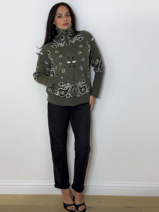 BANDANA ZIP BOMBER