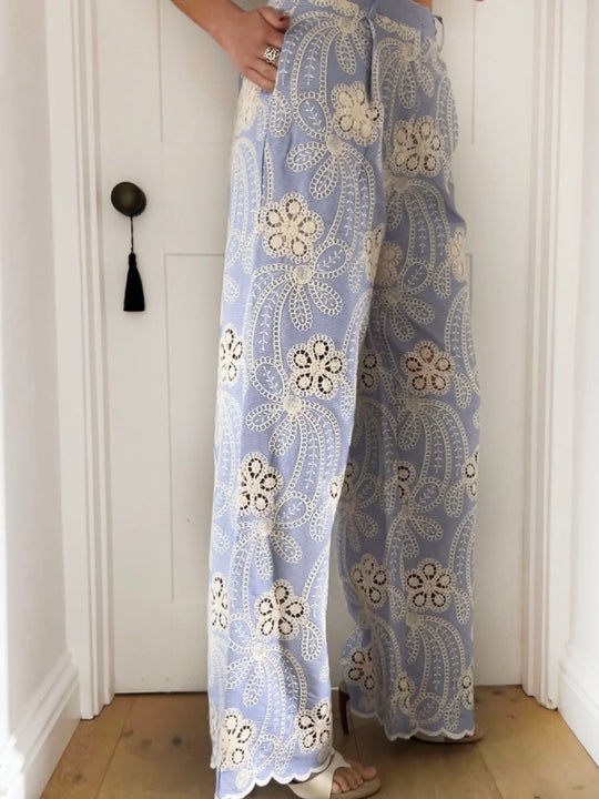 STRIPE CROCHET PALAZZO