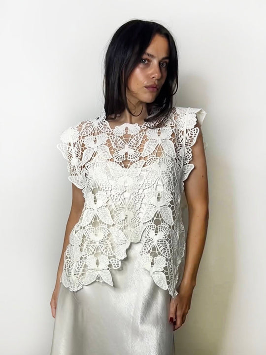 CROCHET OVER SLIP DRESS