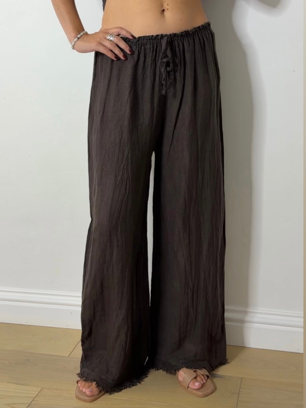 LINEN BOMBER SET CHOC