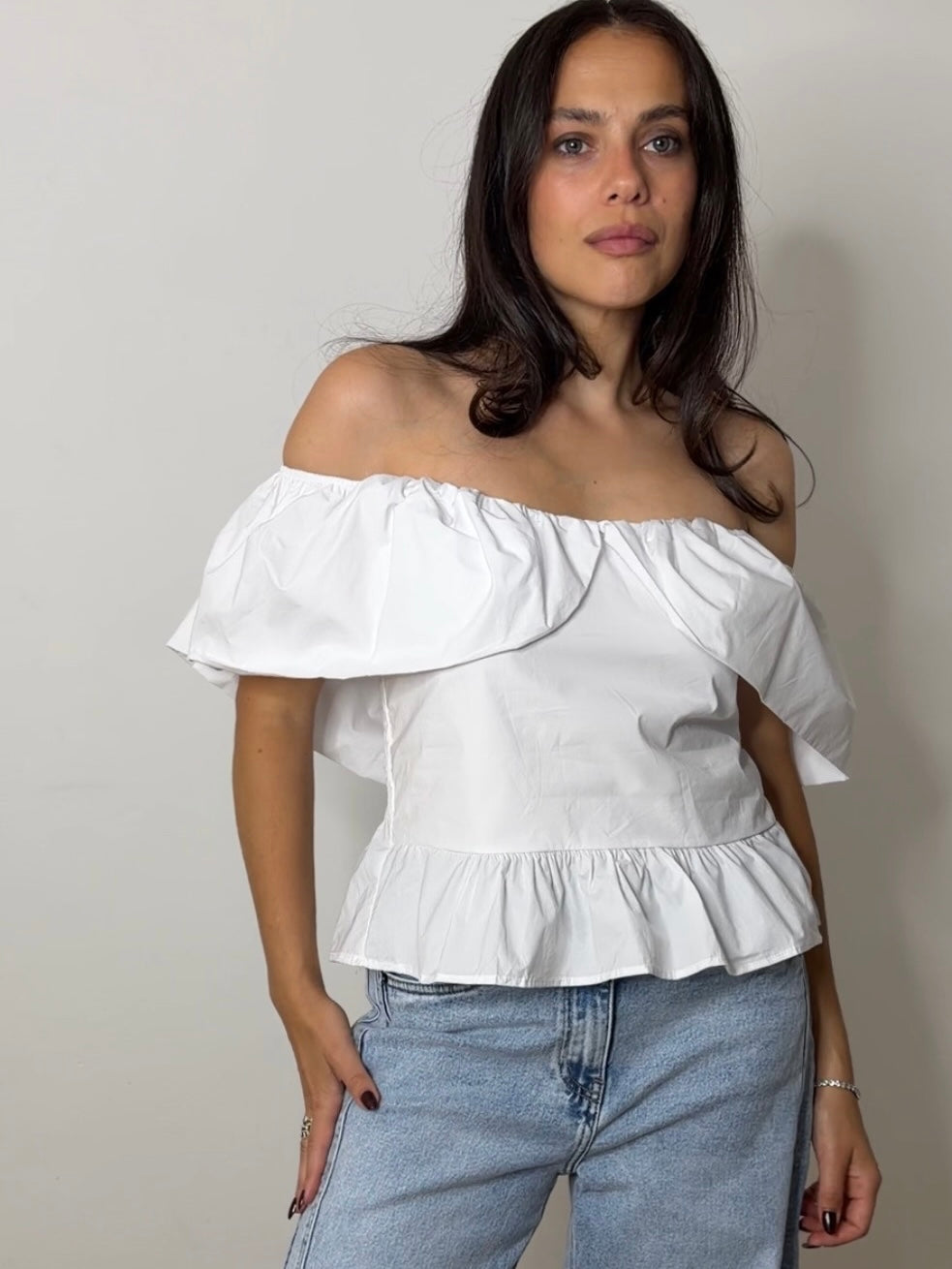POPLIN BARDOT WHITE