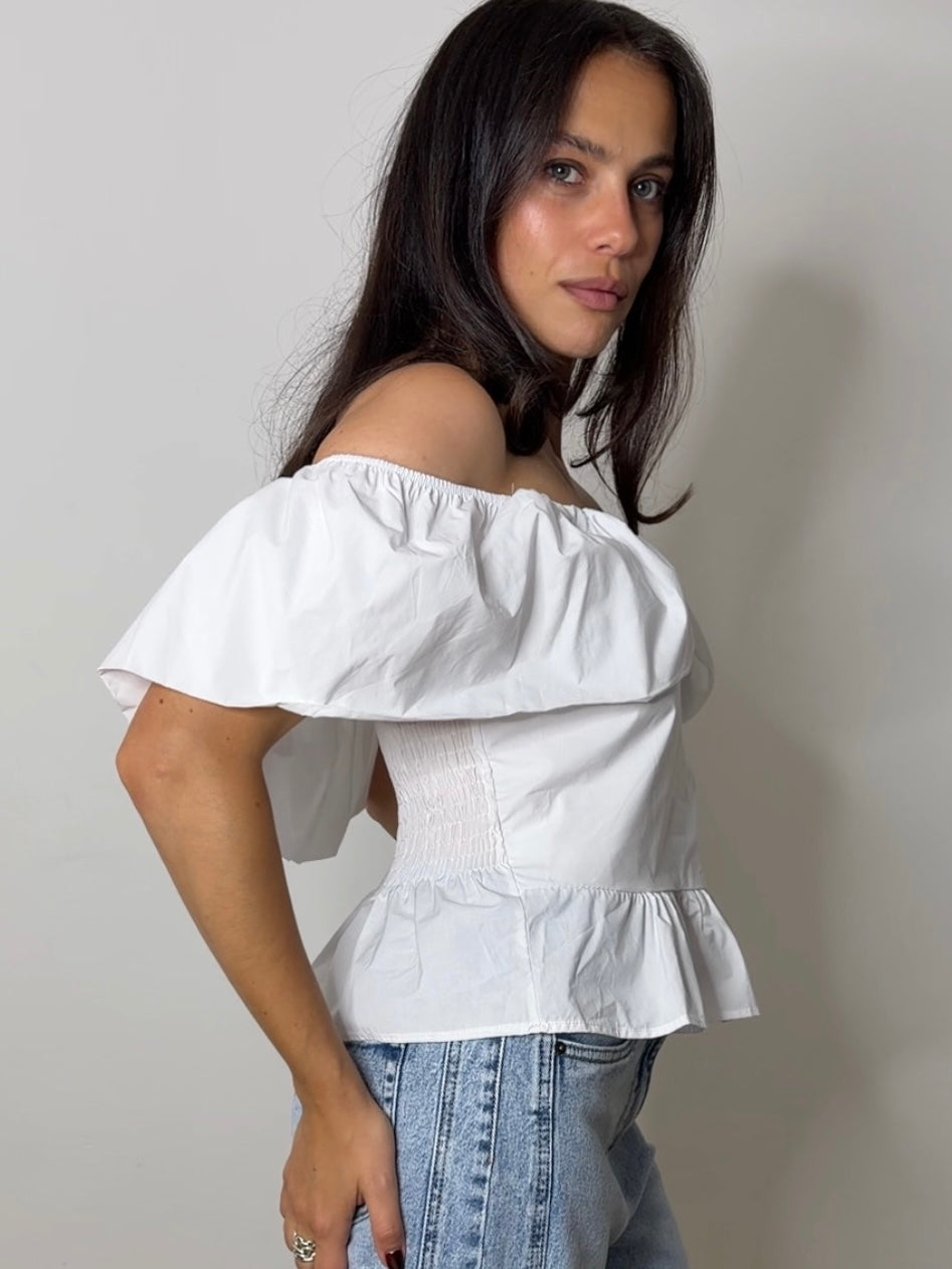 POPLIN BARDOT WHITE