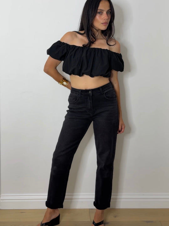 KATE WASHED DENIM BLACK