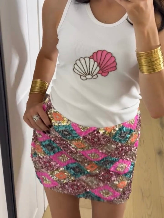 SEQUIN MINI SKIRT
