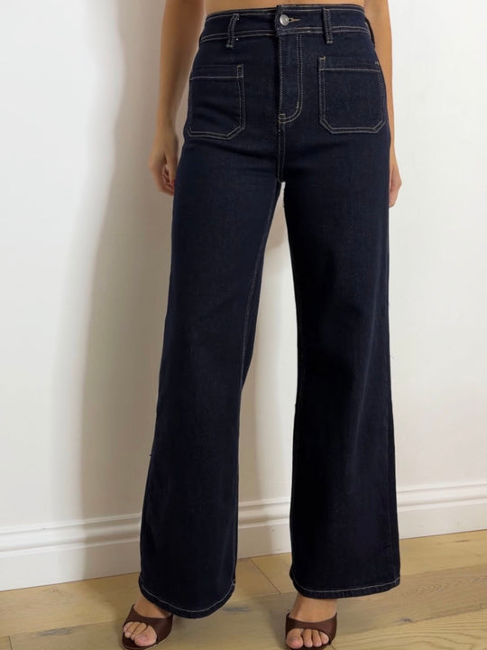 PATCH POCKET INDIGO DENIM