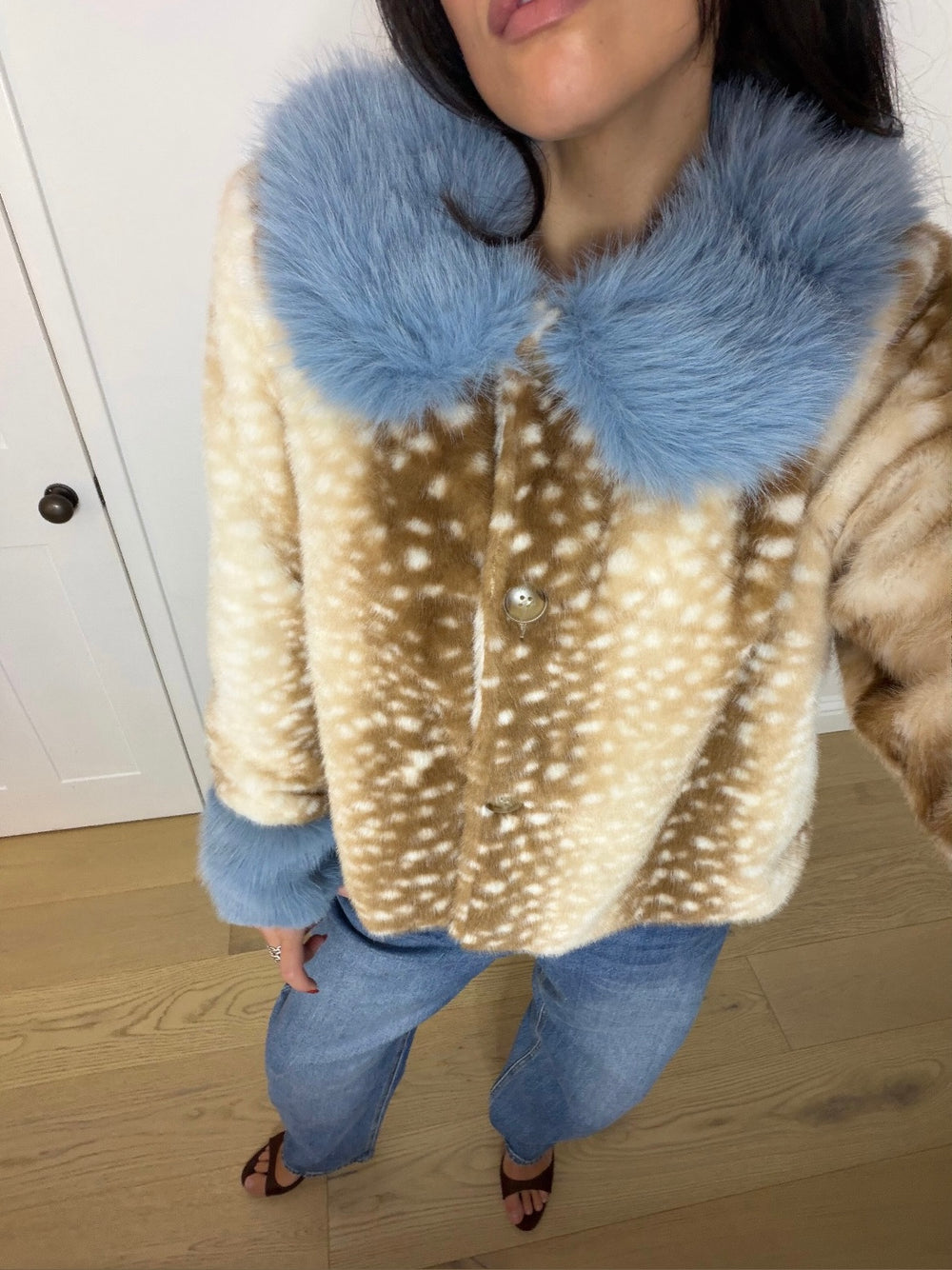 BLUE FUR BAMBI JACKET