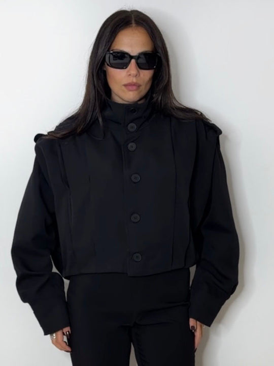 MIA FUNNEL JACKET BLACK