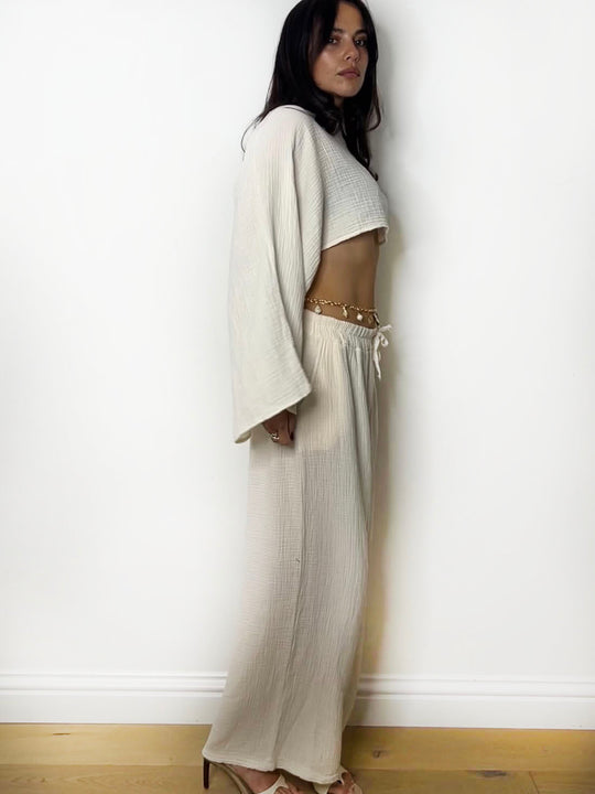 CHEESECLOTH PALAZZO SET