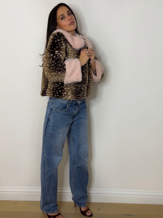PINK FUR BAMBI JACKET