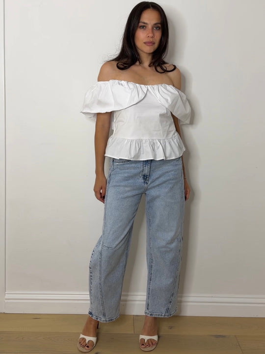 POPLIN BARDOT WHITE