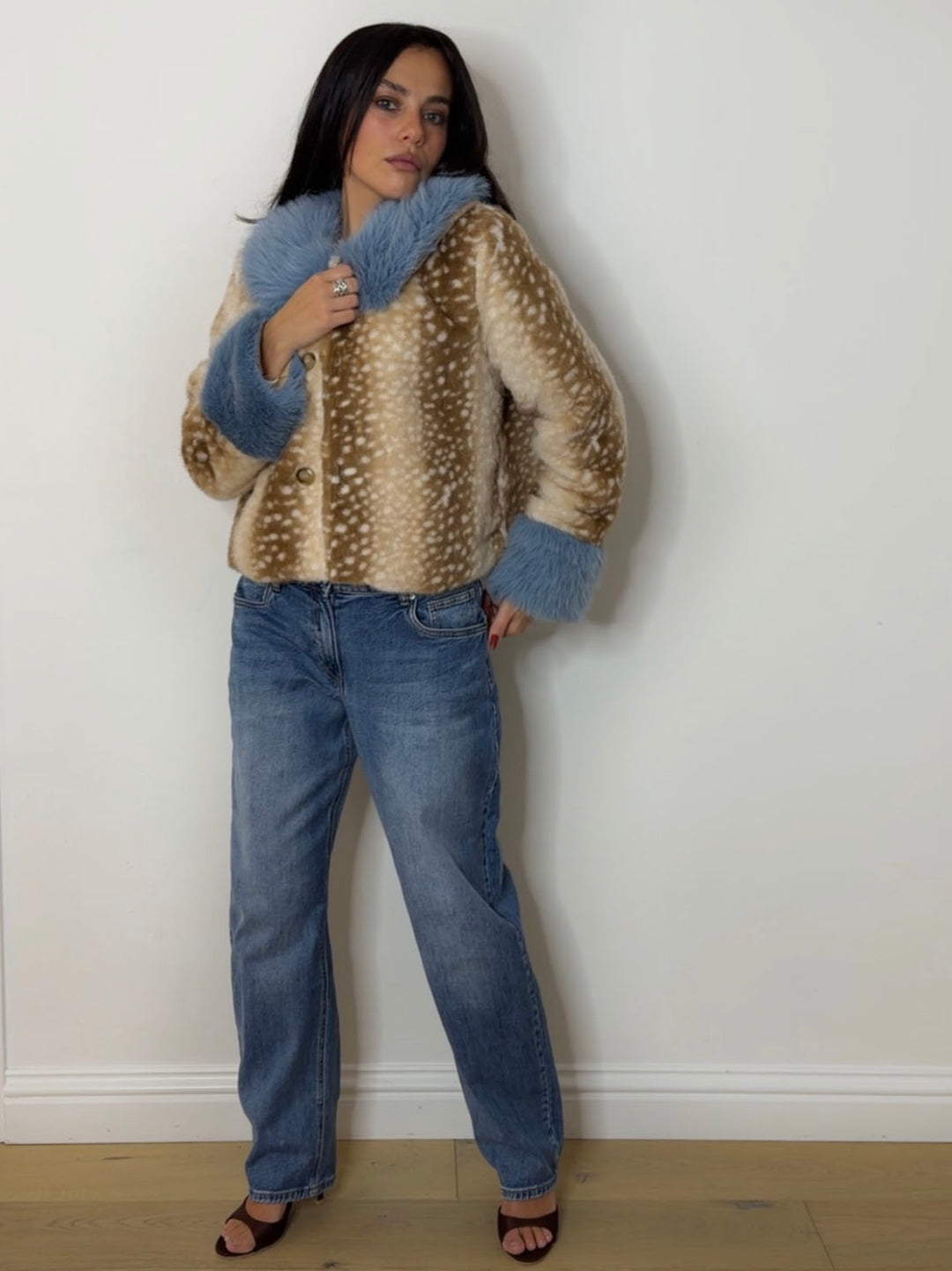 BLUE FUR BAMBI JACKET