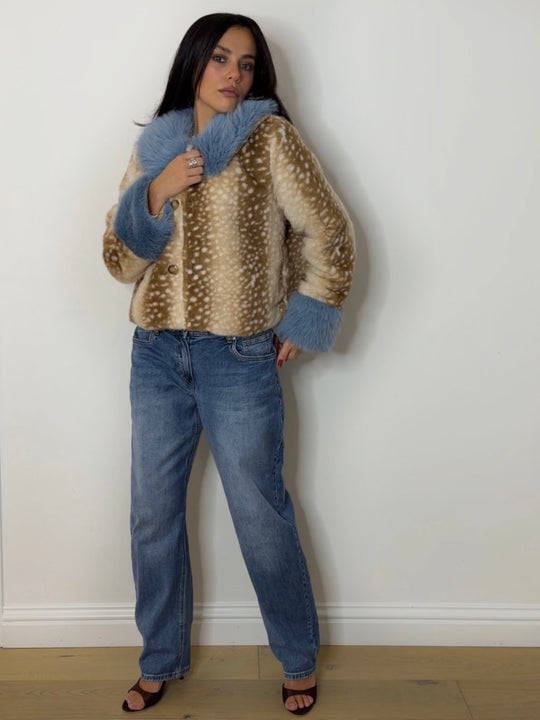 BLUE FUR BAMBI JACKET