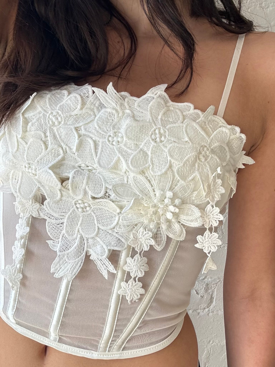 CROCHET CORSET CREAM