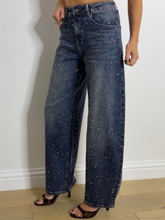 VINTAGE STUD BARREL DENIM