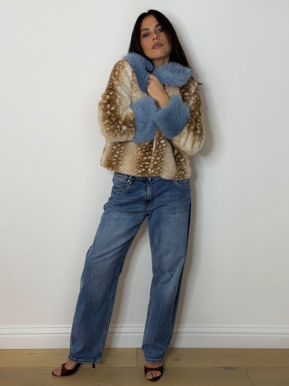 BLUE FUR BAMBI JACKET