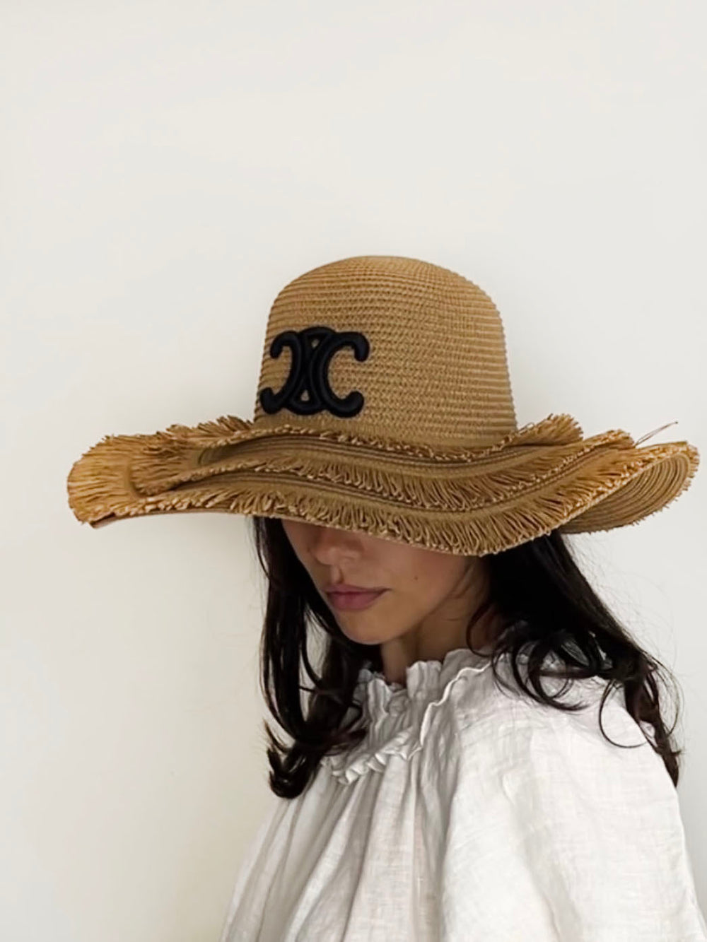 EMBLEM SUN HAT CAMEL