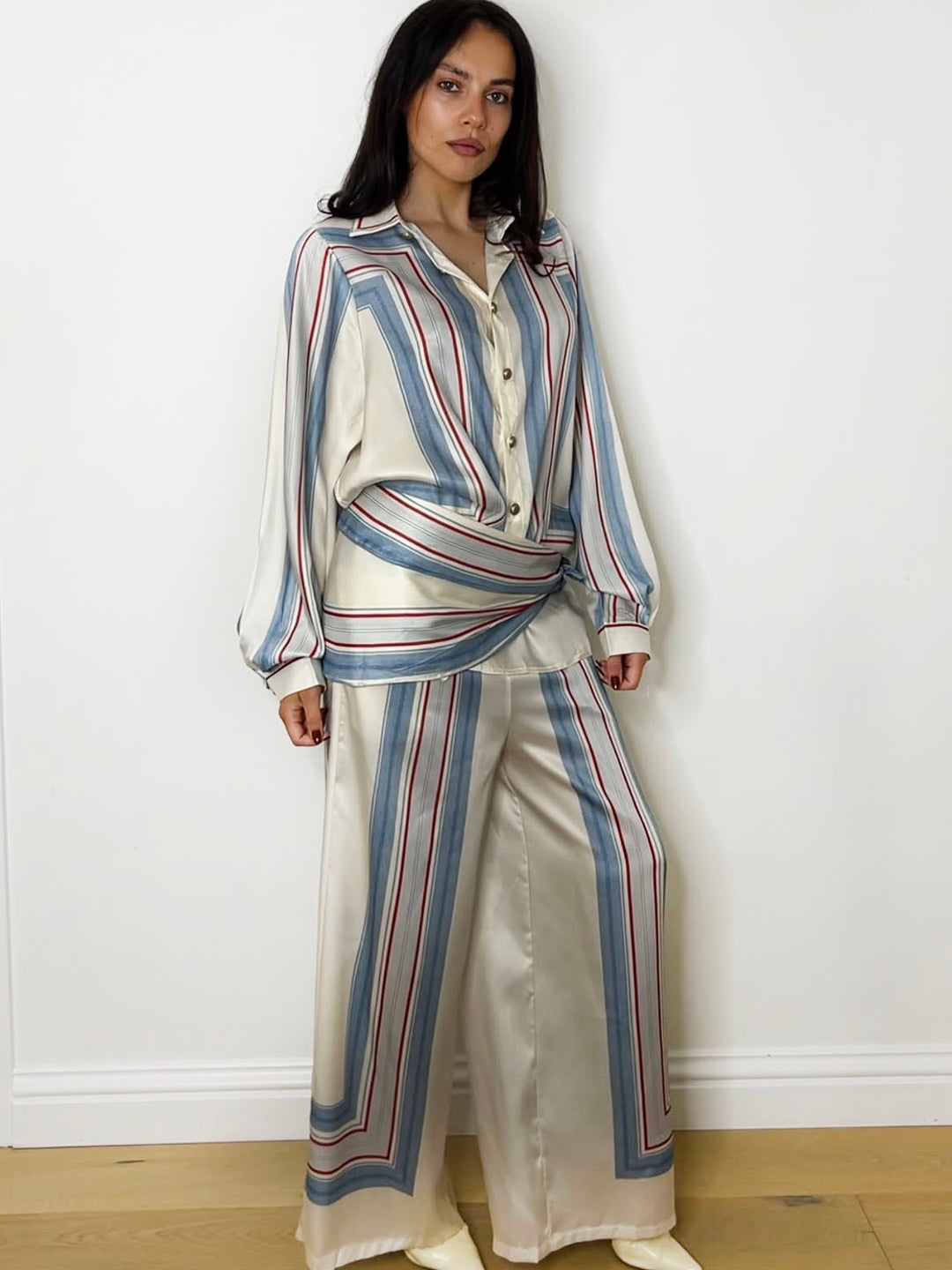 EMMY STRIPE SHIRT SET