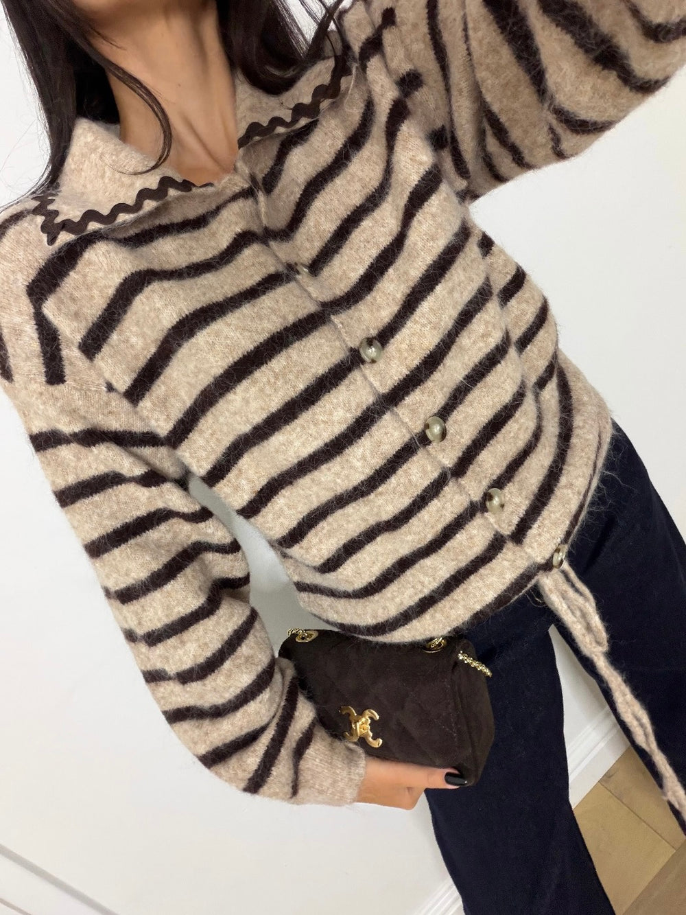 STRIPE KNIT CARDIGAN