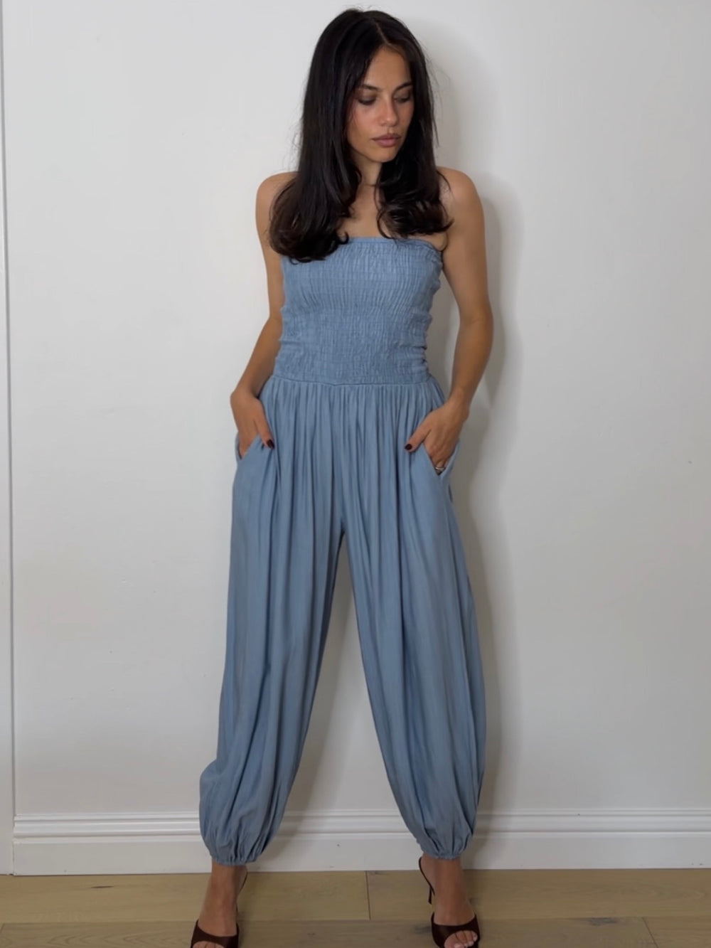 BALLOON JUMPSUIT BLUE