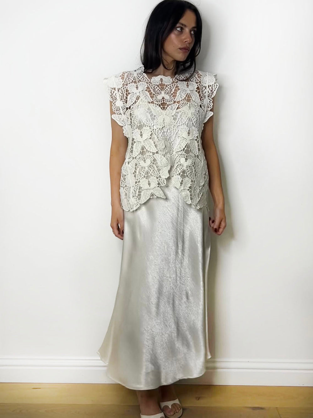 CROCHET OVER SLIP DRESS