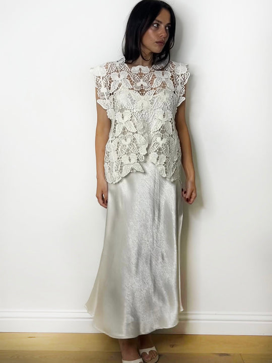 CROCHET OVER SLIP DRESS