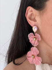 FILIGREE DROP EARRING PINK