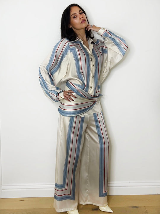 EMMY STRIPE SHIRT SET