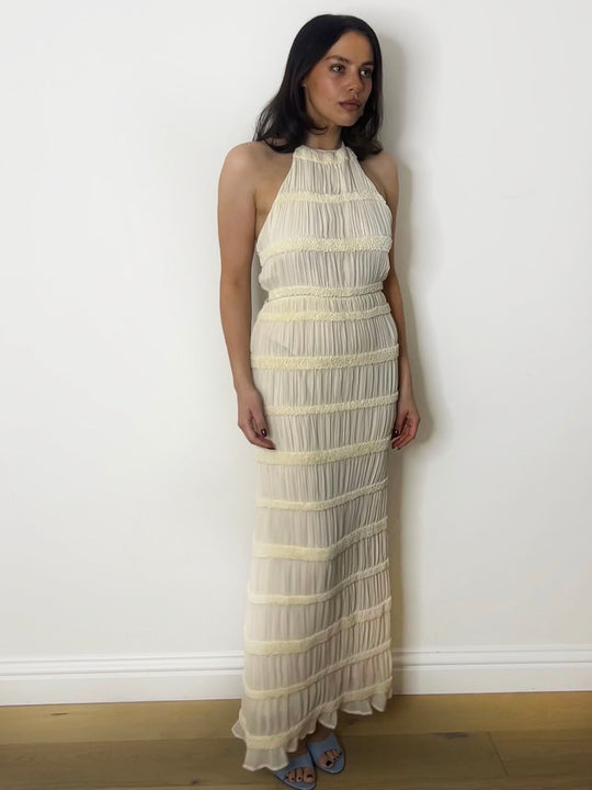 LULU CREAM MAXI DRESS