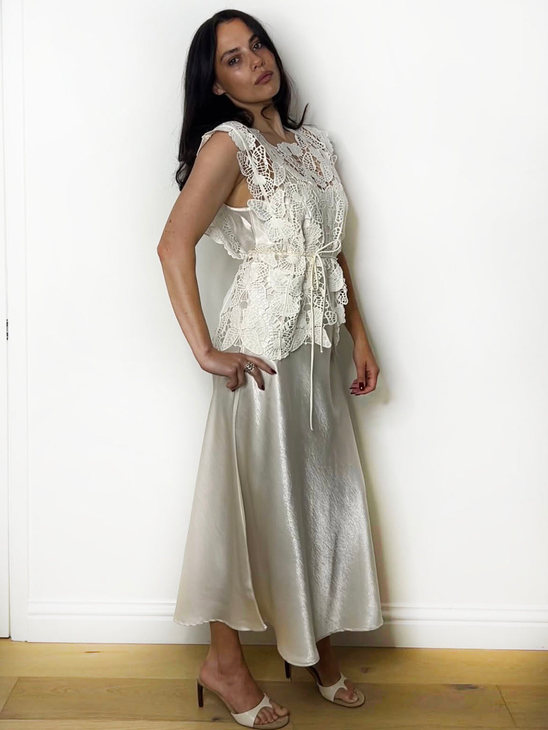 CROCHET OVER SLIP DRESS