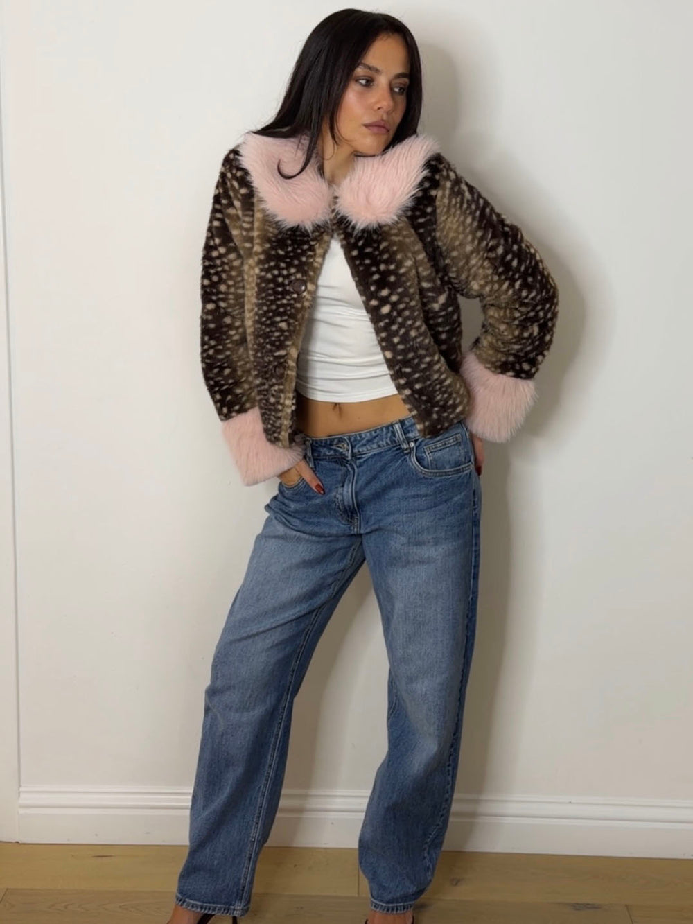PINK FUR BAMBI JACKET