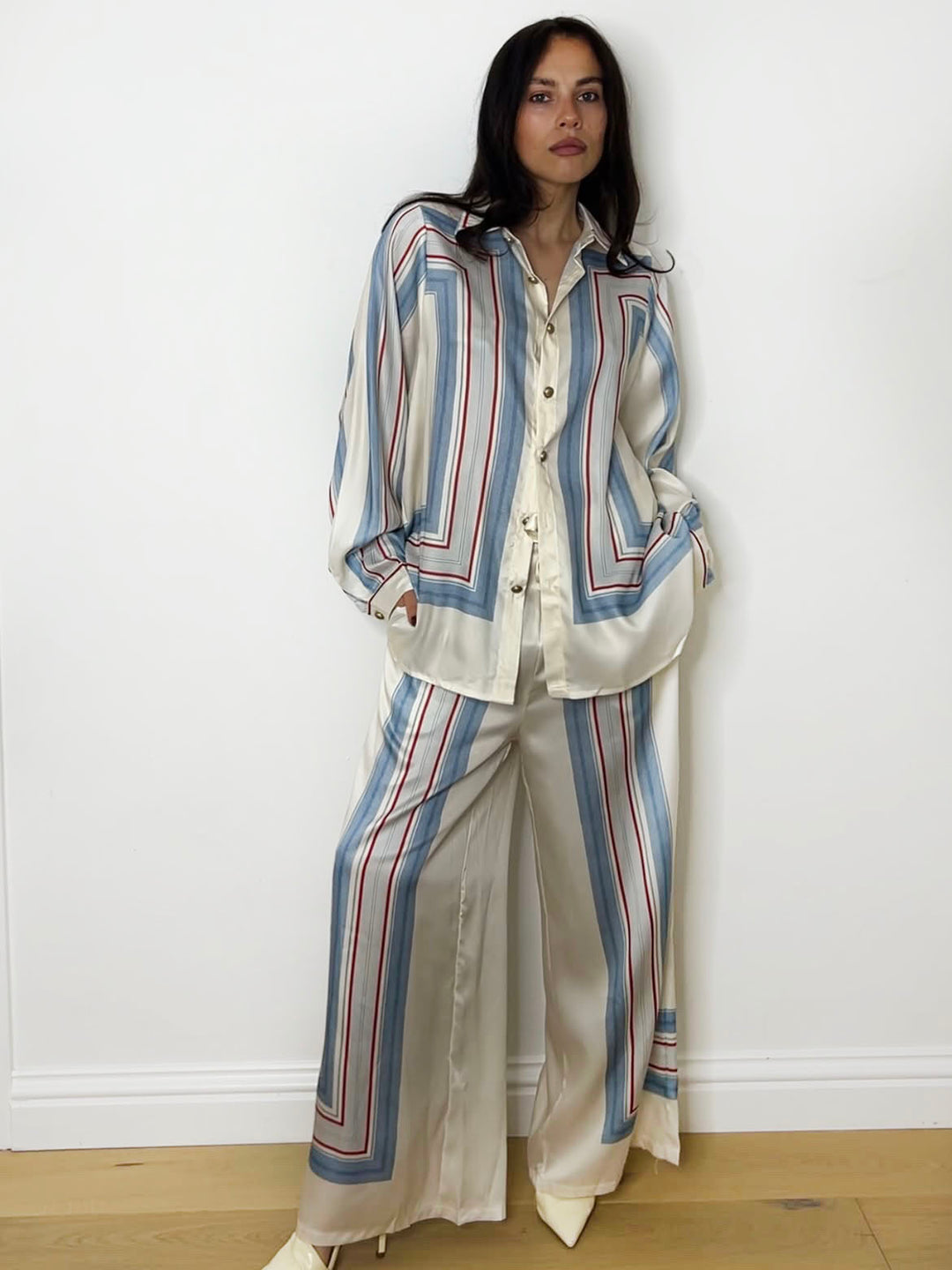 EMMY STRIPE SHIRT SET