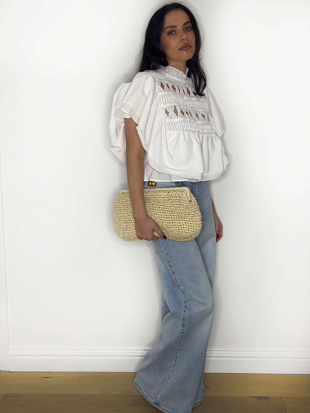 RAFFIA PURSE BAG NATURAL