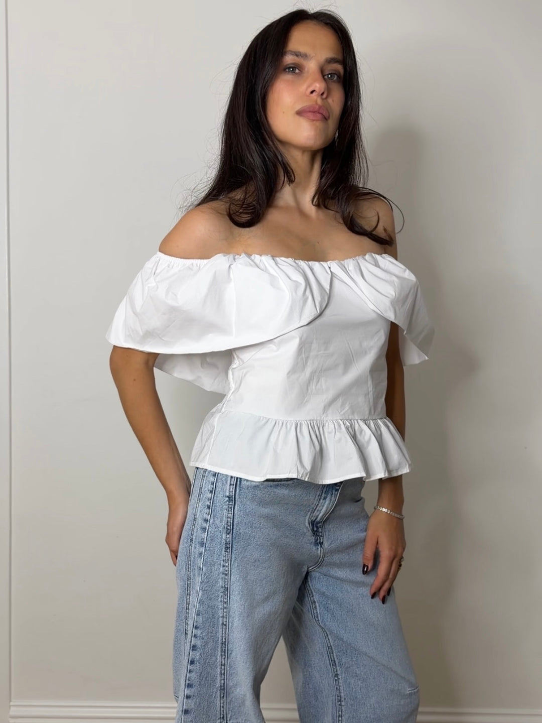 POPLIN BARDOT WHITE