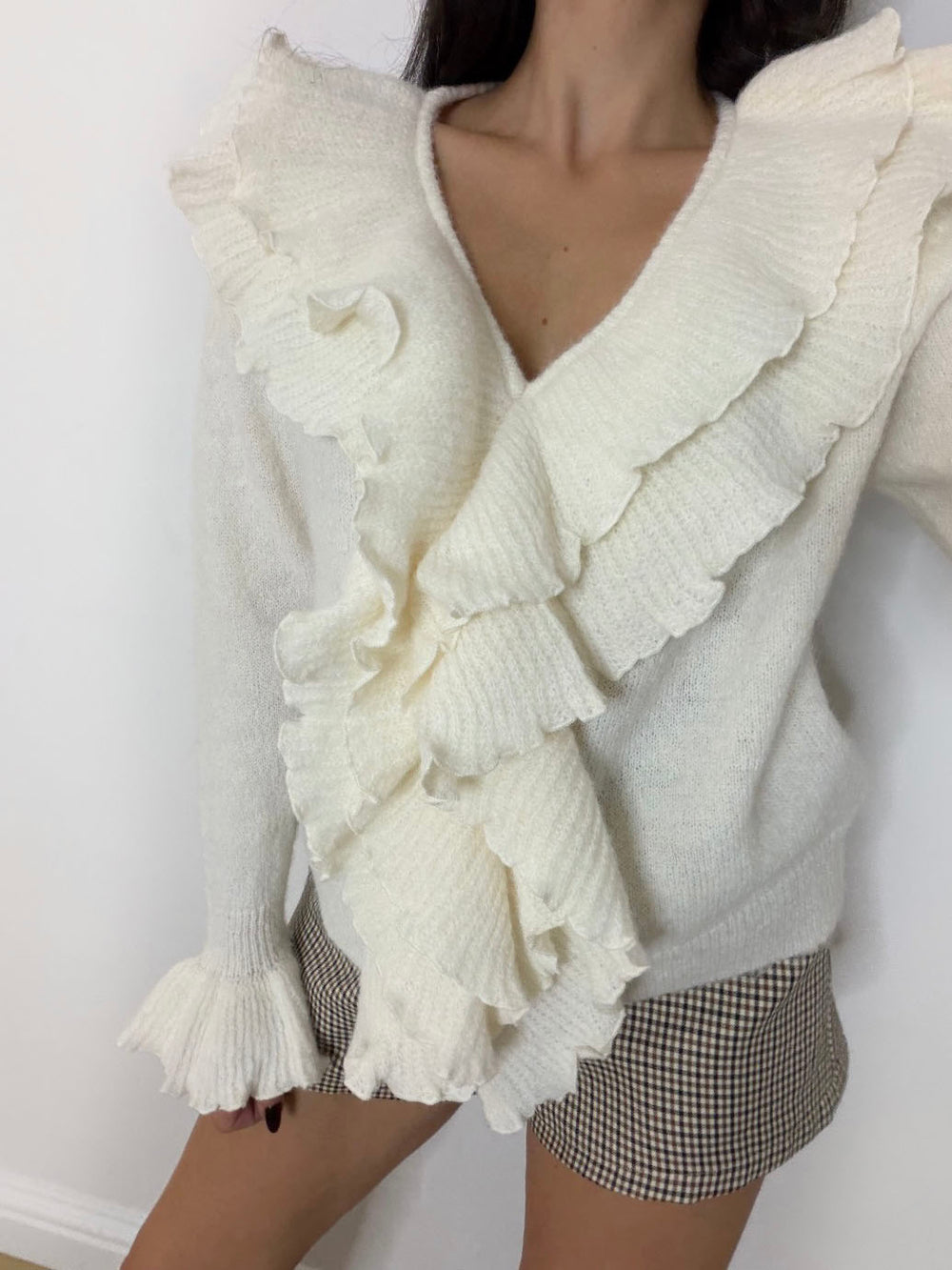 FRILL KNIT CREAM