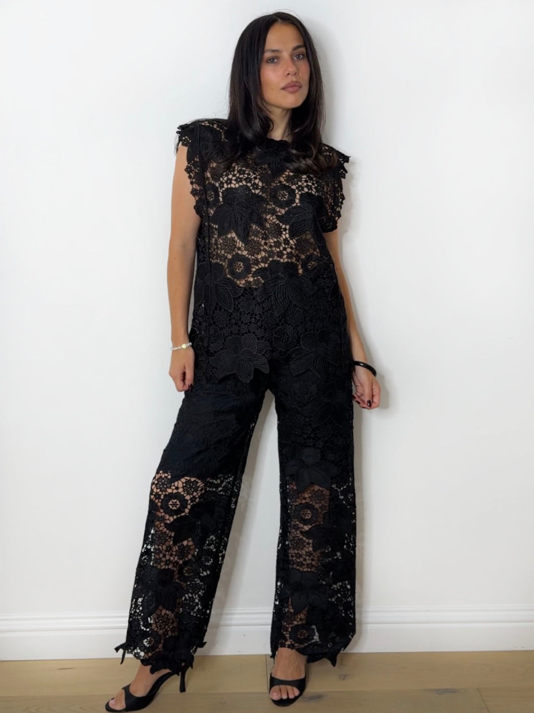 PEONY CROCHET SET BLACK