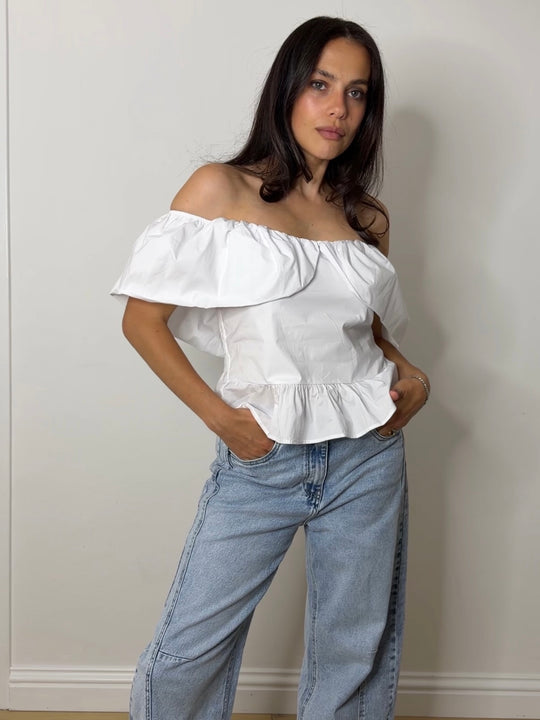 POPLIN BARDOT WHITE