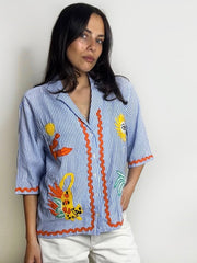 EMBROIDERED STRIPE SHIRT