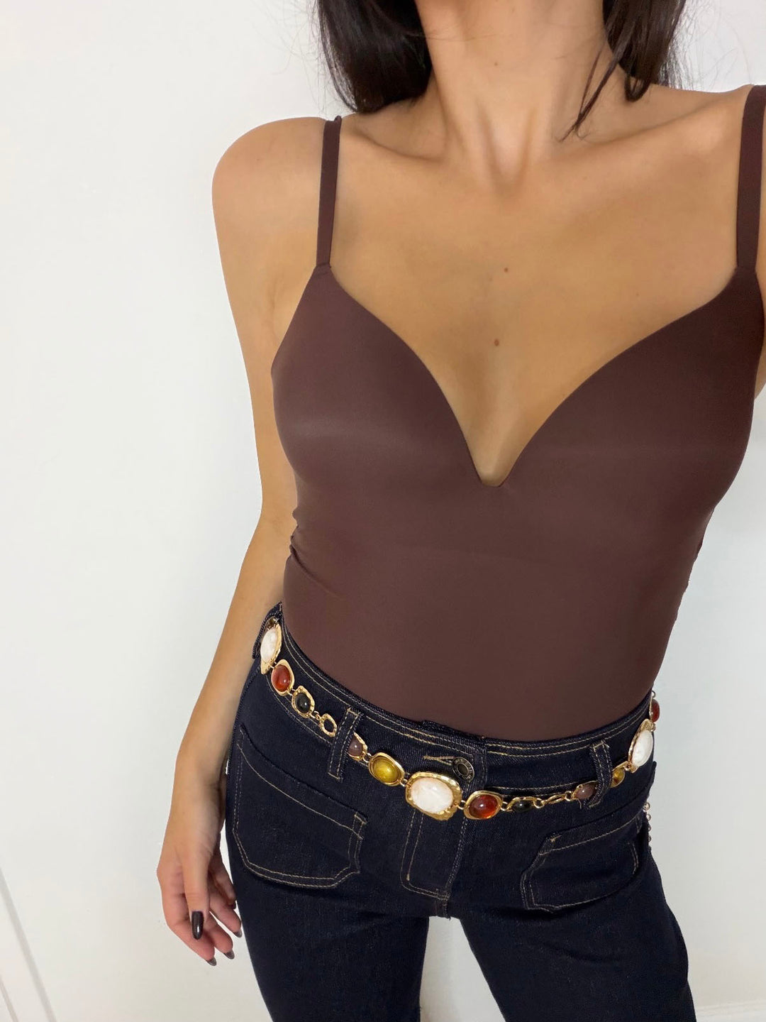 SCULPTED BODYSUIT CHOC