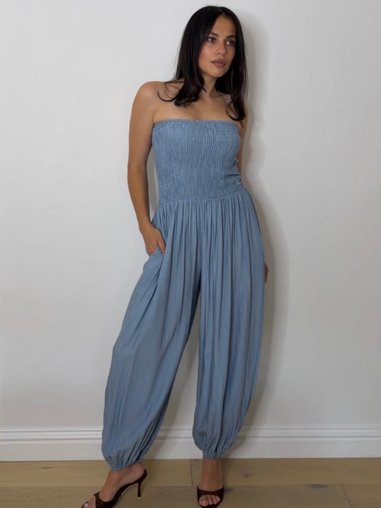 BALLOON JUMPSUIT BLUE