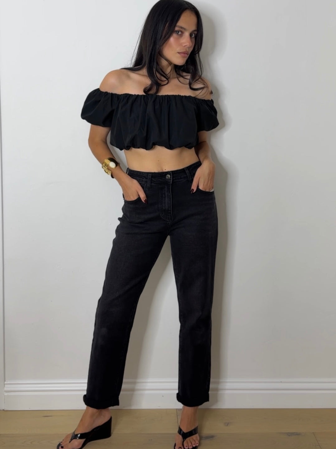 KATE WASHED DENIM BLACK