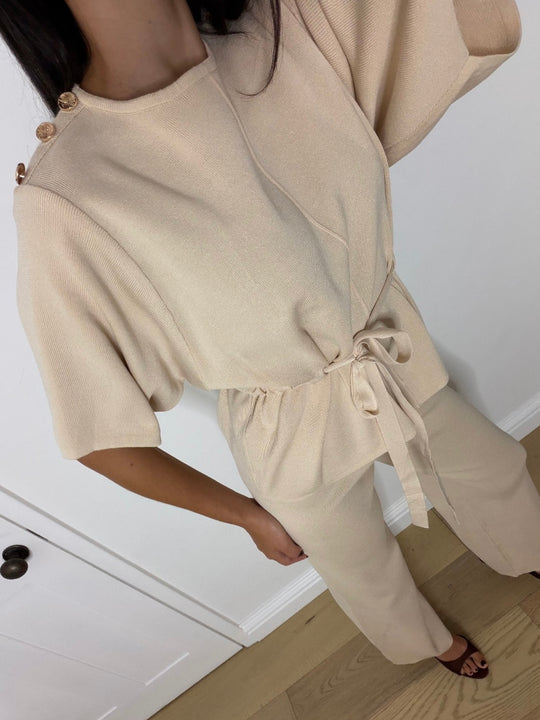 LAYLA TIE SET BISCUIT