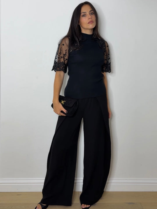 PLEAT FRONT PALAZZO