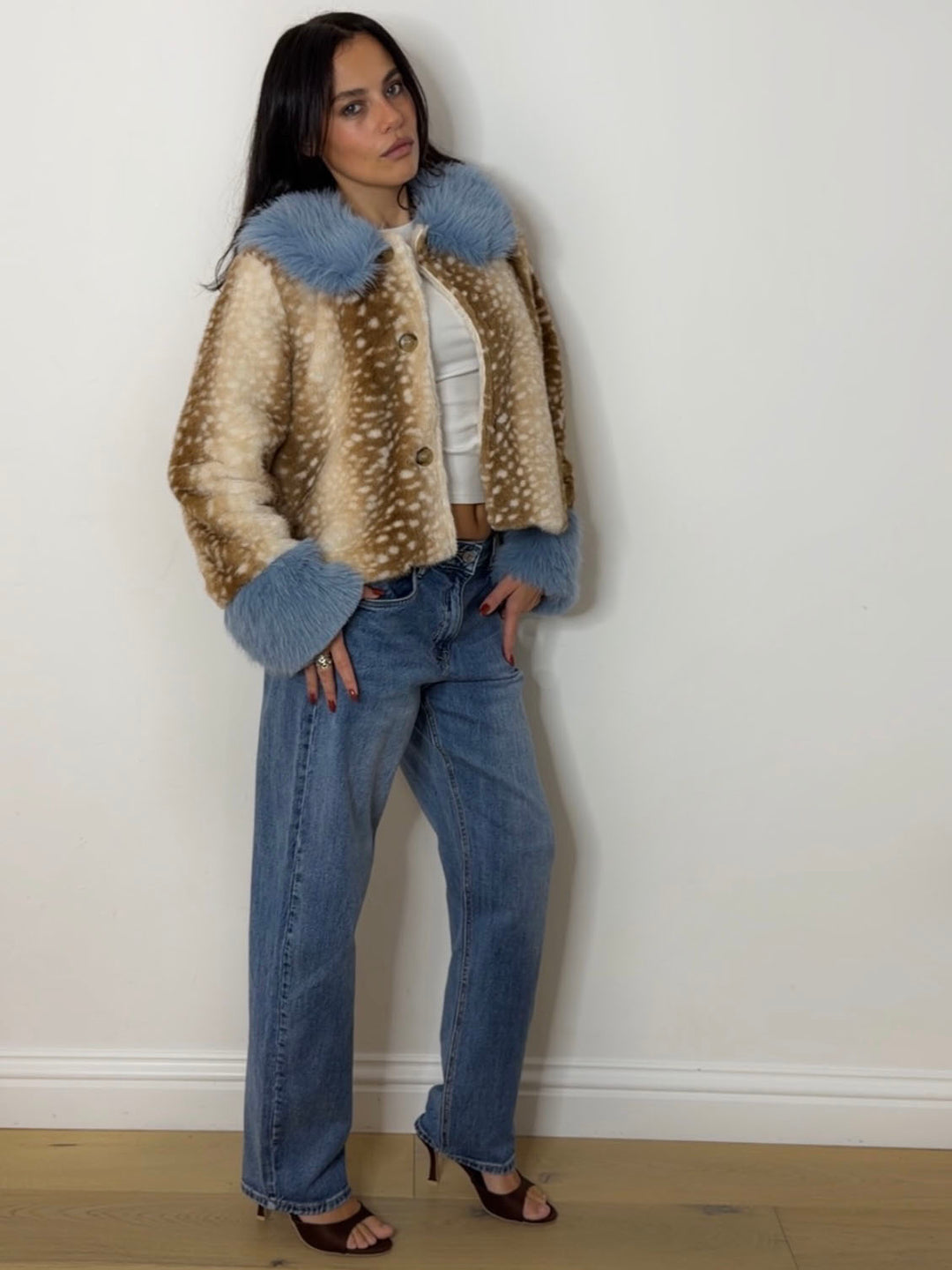 BLUE FUR BAMBI JACKET