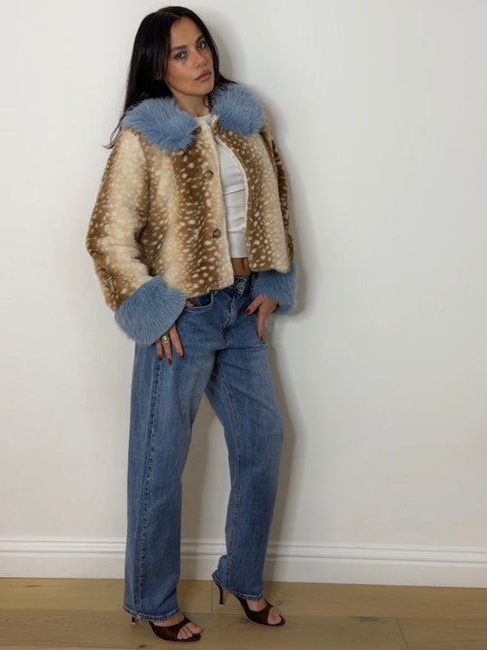 BLUE FUR BAMBI JACKET