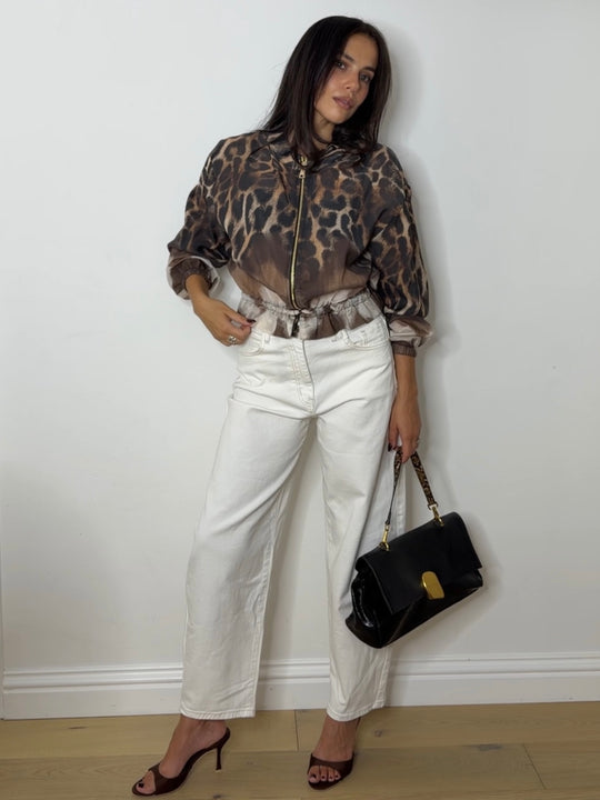 SHEER LEOPARD BOMBER
