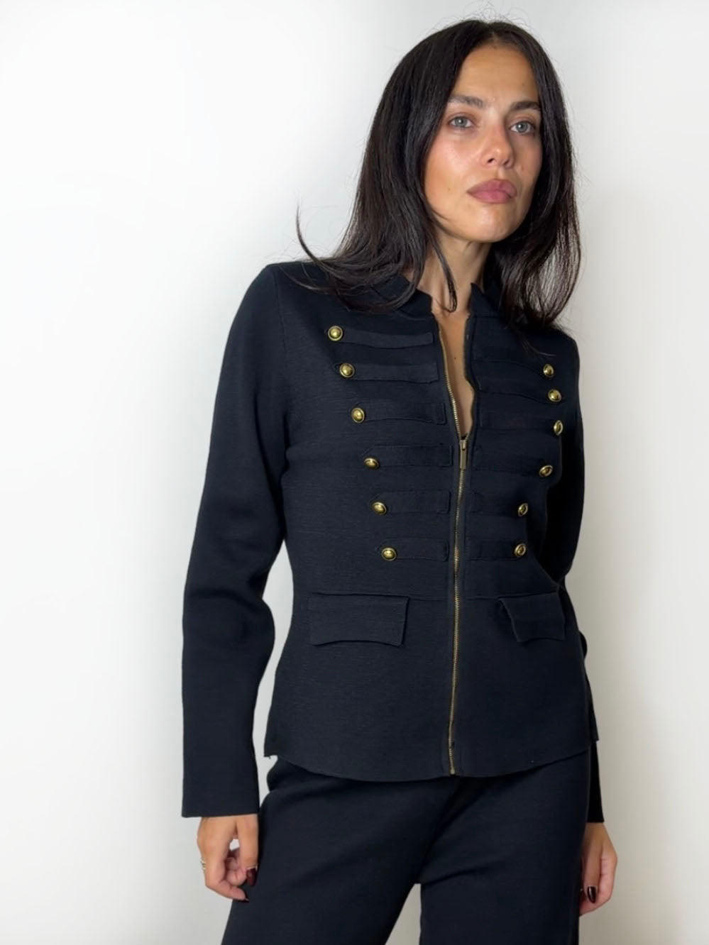 KNITTED MILITARY SET BLACK